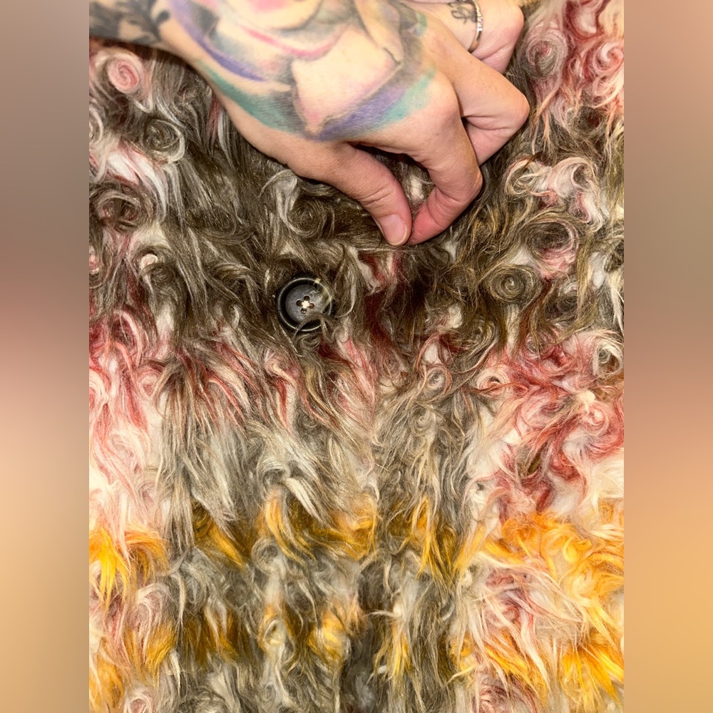 NWT Free People Cardi Plaid Faux Fur Coat $698 MSRP - Picture 14 of 16